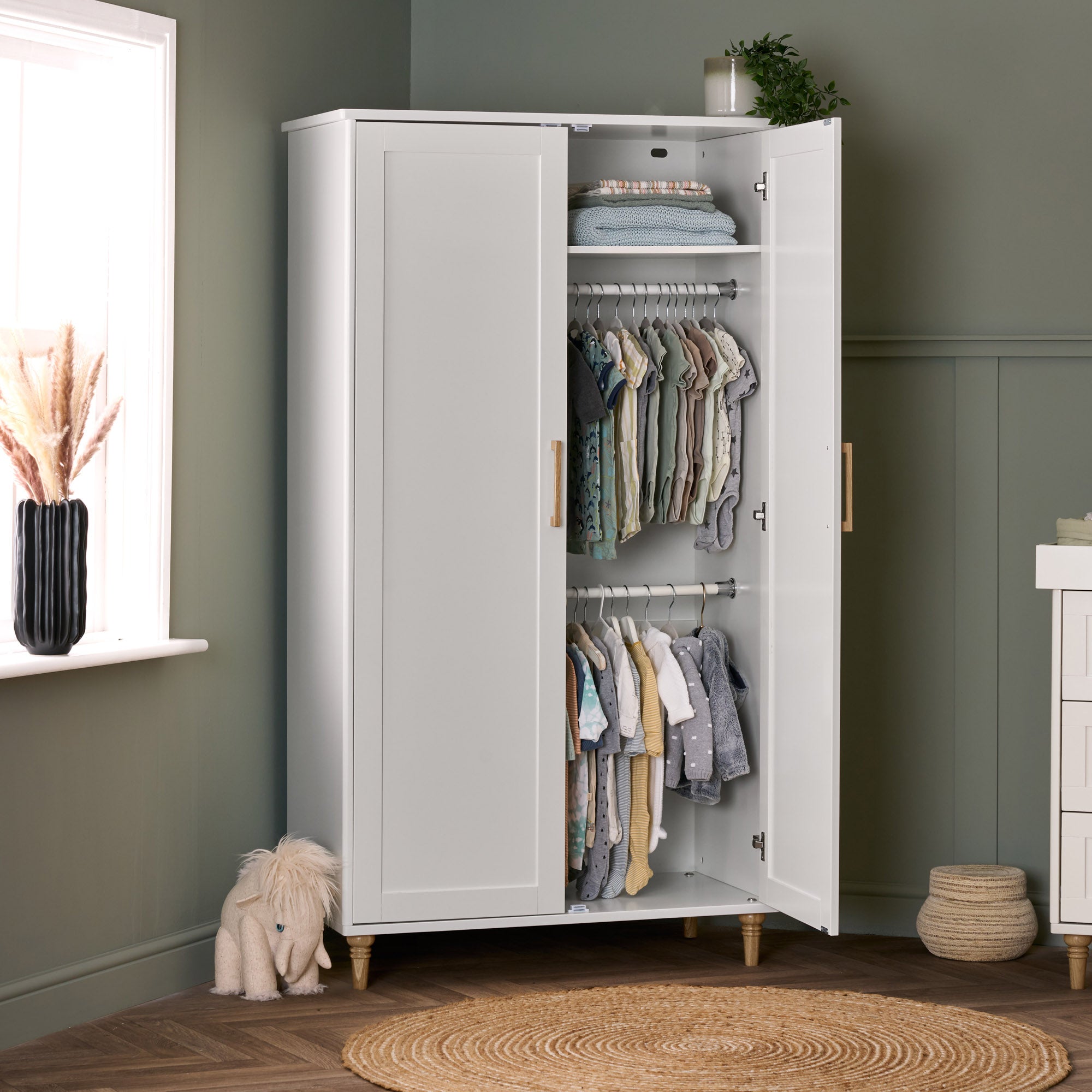 Obaby Orla 3 Piece Room Set - White with Oak