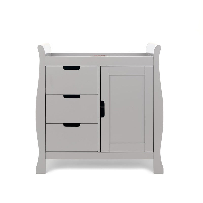 Obaby Stamford Sleigh Closed Changing Unit - Warm Grey