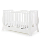 Obaby Stamford Luxe Sleigh Cot Bed - White