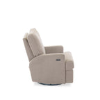 Obaby Madison Electric Swivel Glider Recliner Chair - Teddy Fabric Truffle