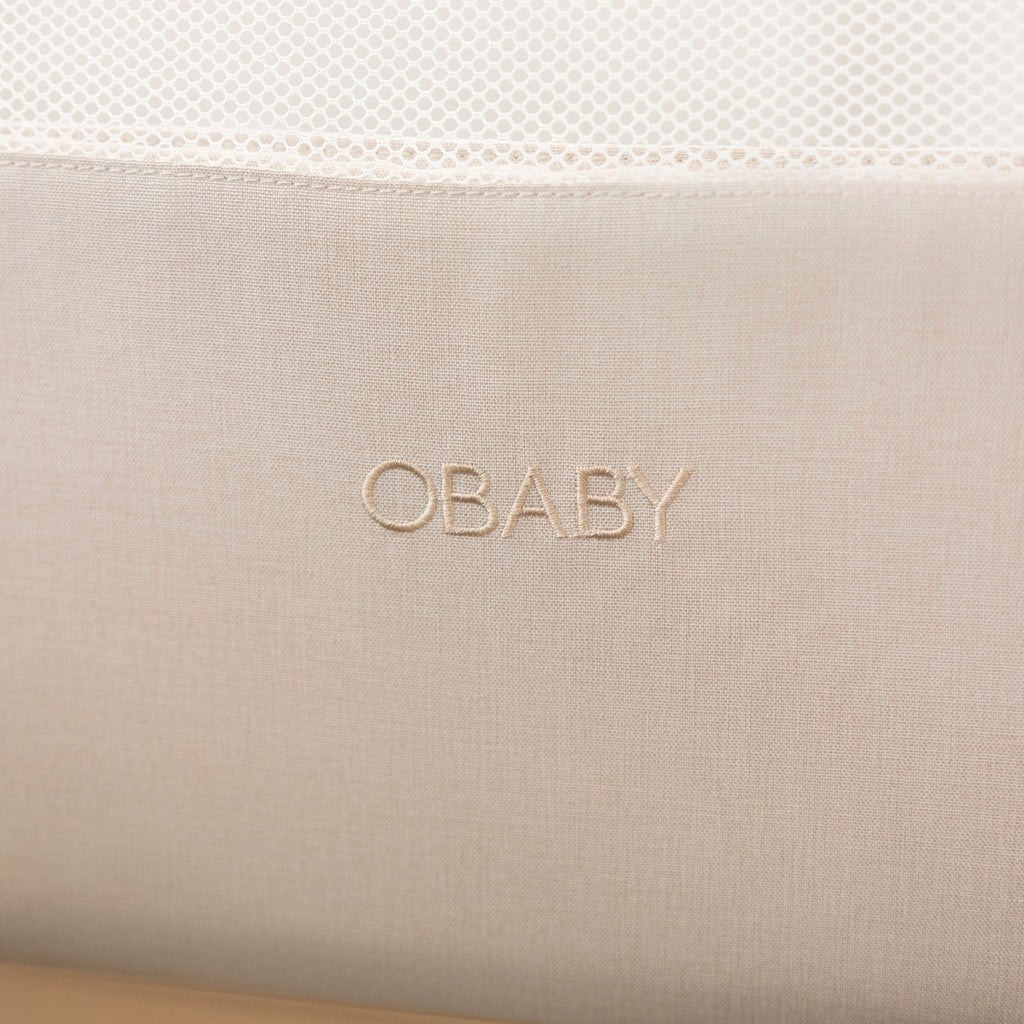 Obaby Cloud Bedside Crib - Oatmeal