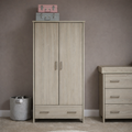 Obaby Nika Double Wardrobe - Grey Wash