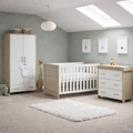 Obaby Nika 3 Piece Room Set - Grey Wash & White