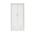 Obaby Nika Double Wardrobe - Grey Wash & White