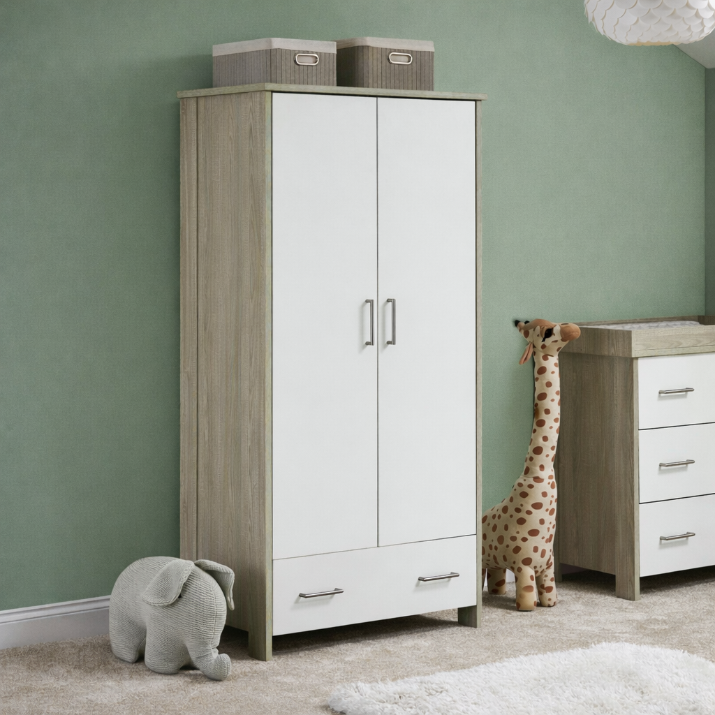 Obaby Nika 3 Piece Room Set - Grey Wash & White