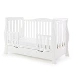 Obaby Stamford Luxe Sleigh Cot Bed - White