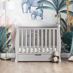 Obaby Stamford Space Saver Sleigh Cot - Warm Grey
