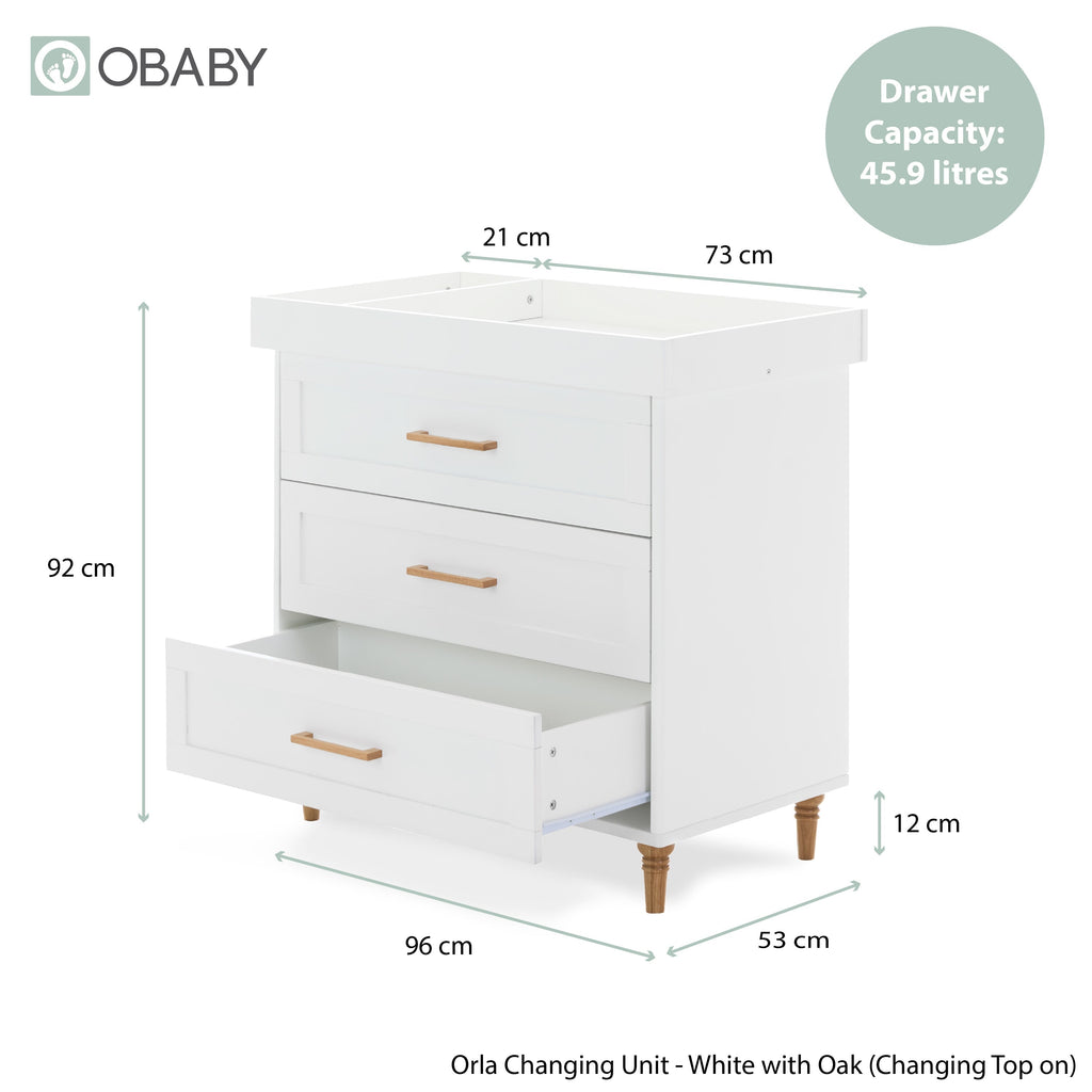 Obaby Orla 2 Piece Room Set - White with Oak