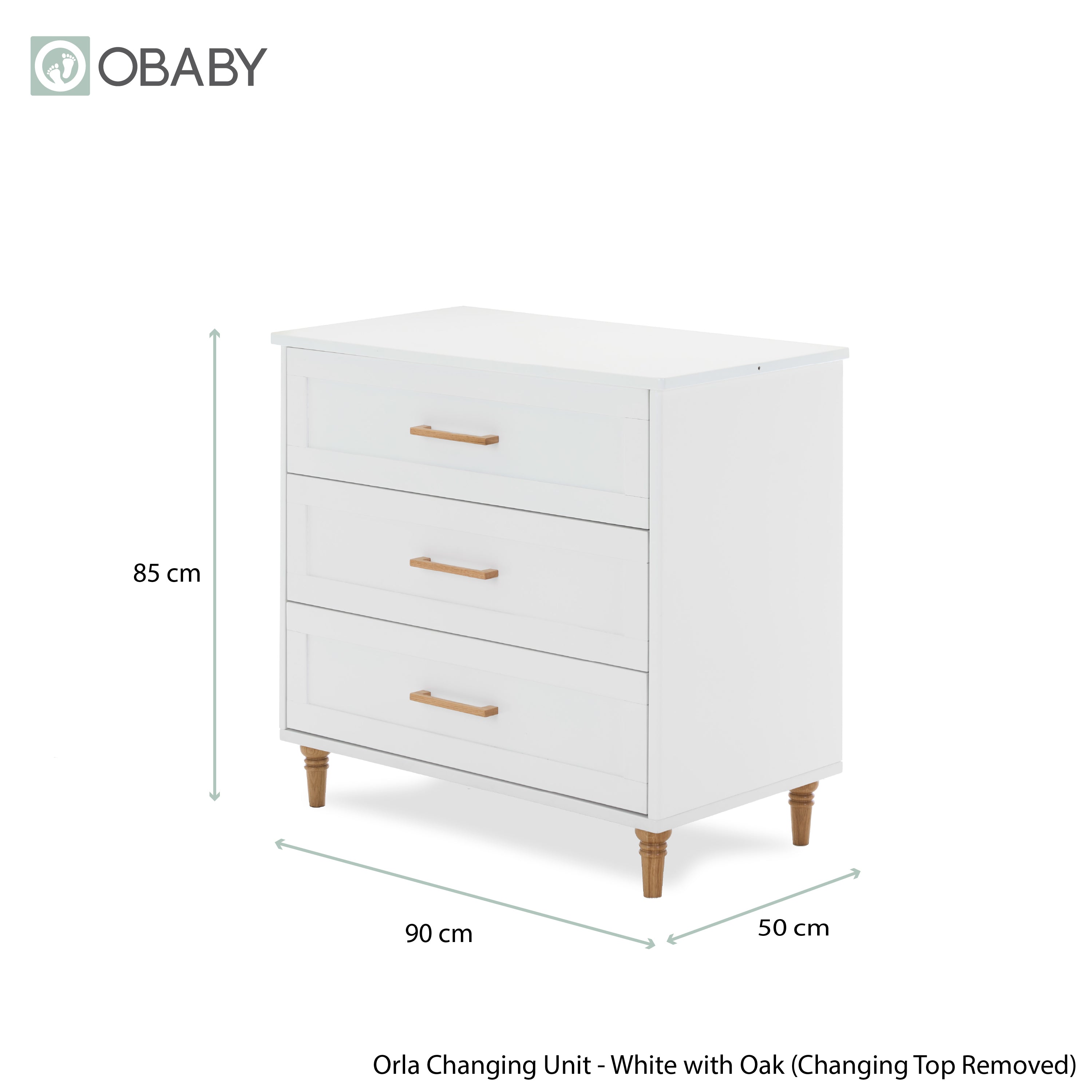 Obaby Orla 2 Piece Room Set - White with Oak