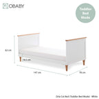 Obaby Orla Cot Bed - White with Oak