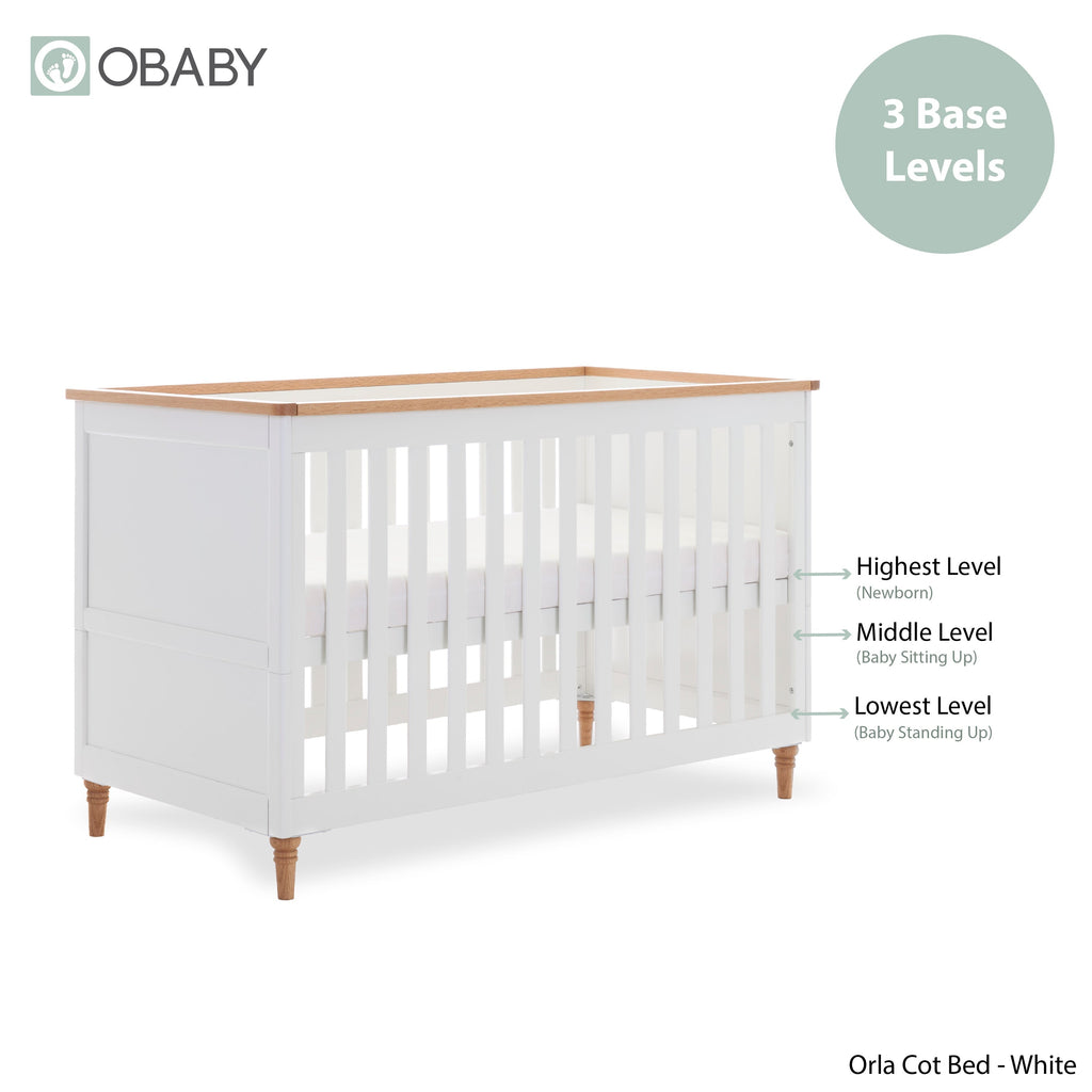 Obaby Orla 2 Piece Room Set - White with Oak