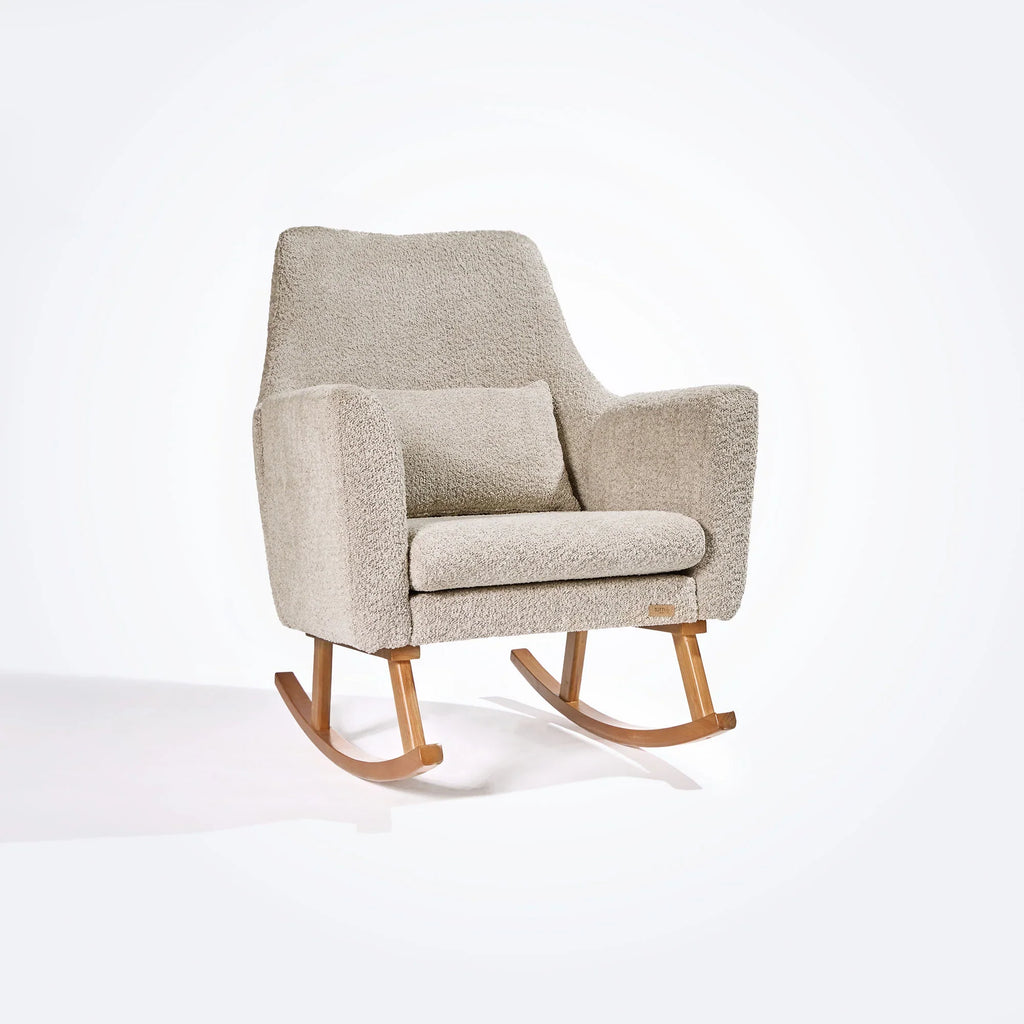 Tutti Bambini Oscar Luxe Rocking Chair & Footstool - Teddy Mushroom