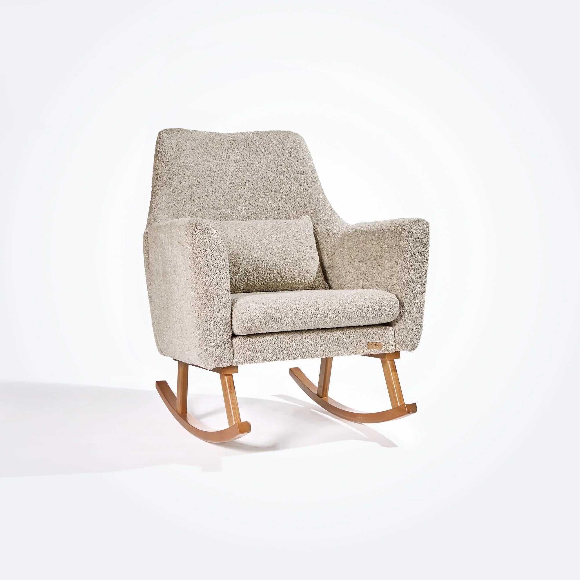 Tutti Bambini Oscar Luxe Rocking Chair & Footstool - Teddy Mushroom