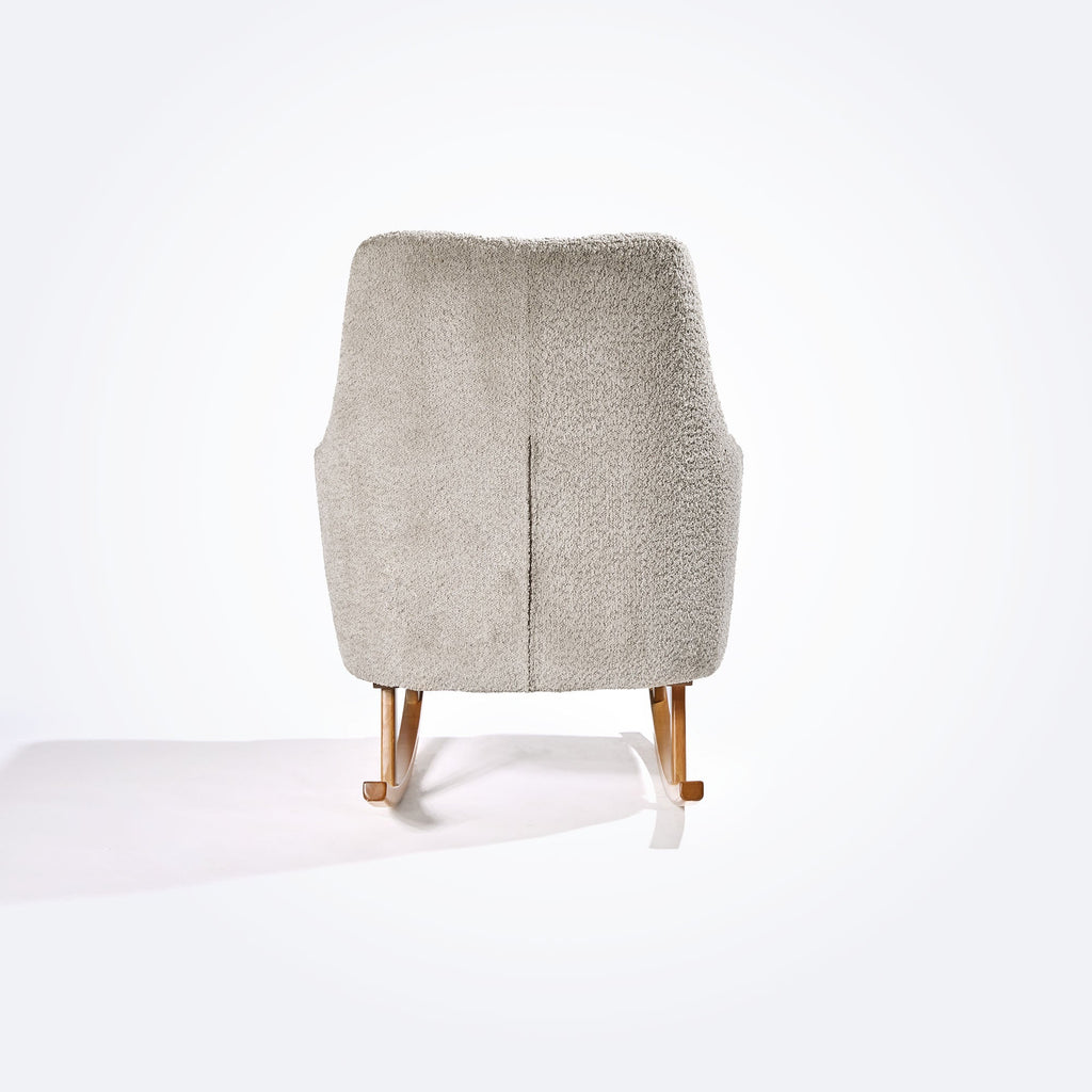 Tutti Bambini Oscar Luxe Rocking Chair & Footstool - Teddy Mushroom