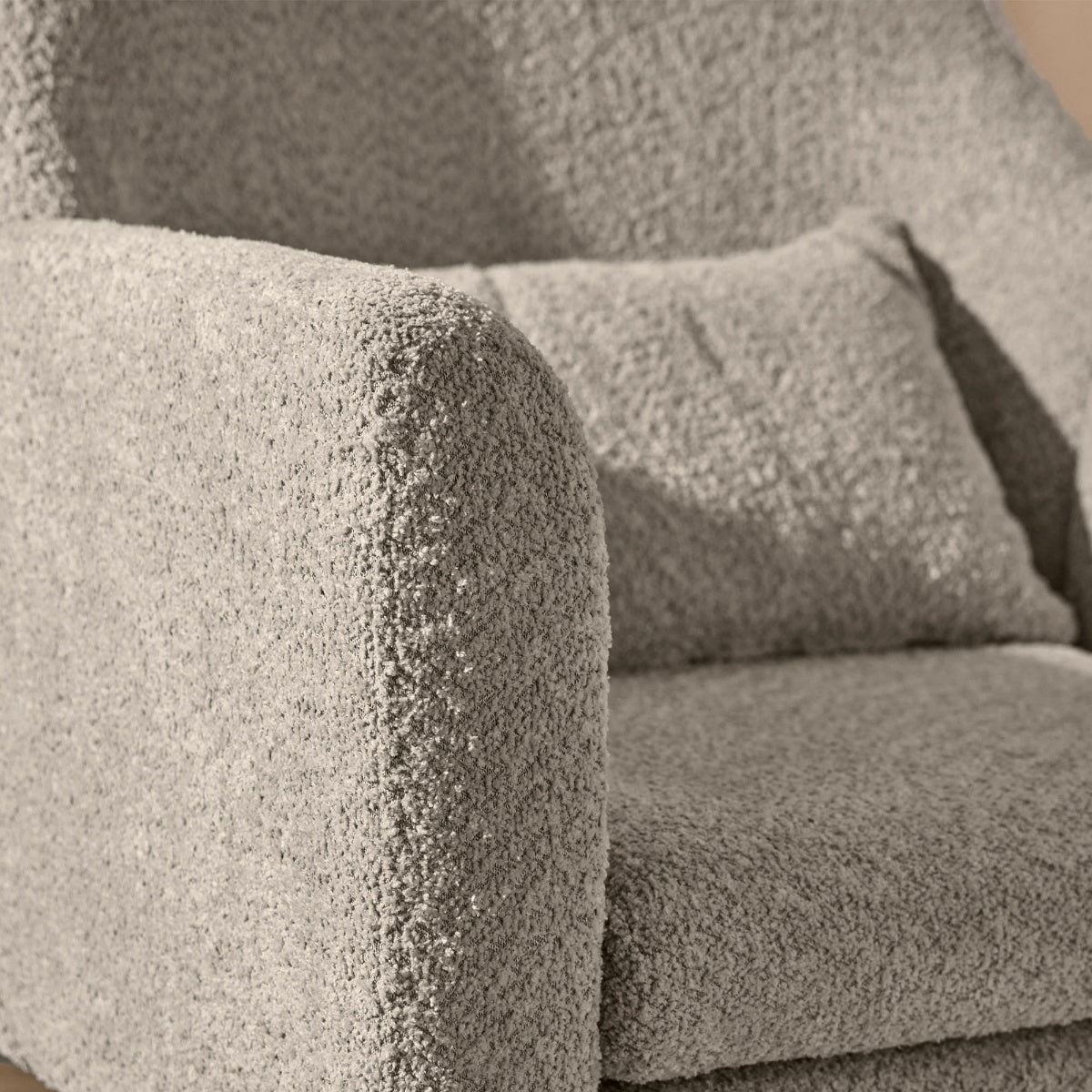 Tutti Bambini Oscar Luxe Rocking Chair & Footstool - Teddy Mushroom