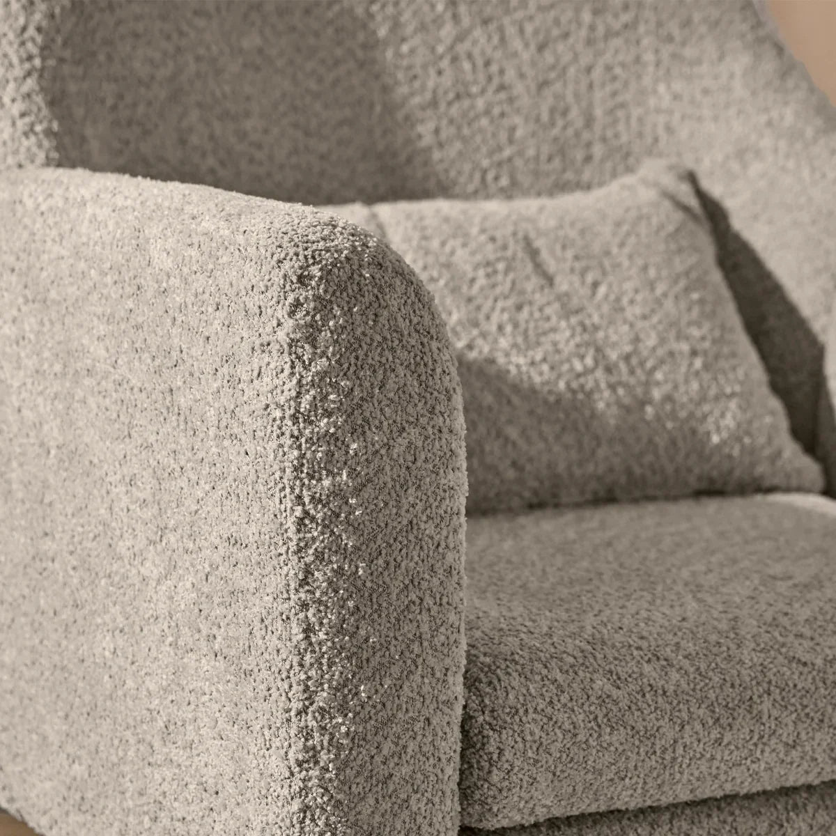 Tutti Bambini Oscar Luxe Rocking Chair & Footstool - Teddy Mushroom