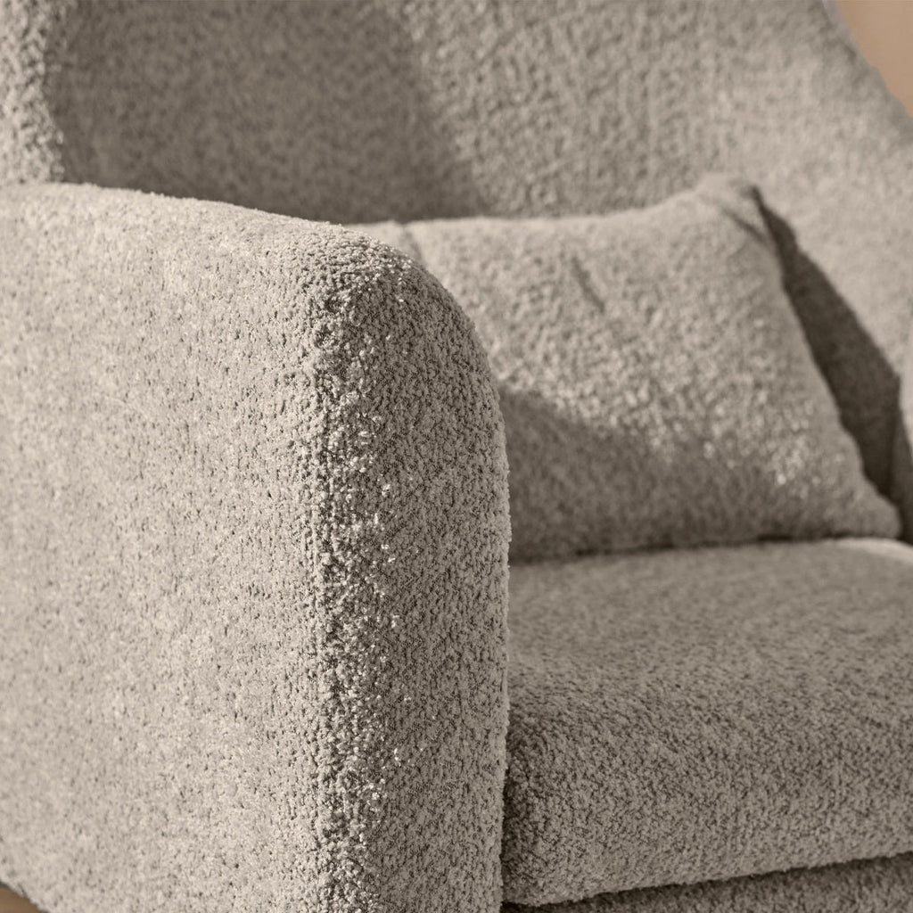 Tutti Bambini Oscar Luxe Rocking Chair & Footstool - Teddy Mushroom