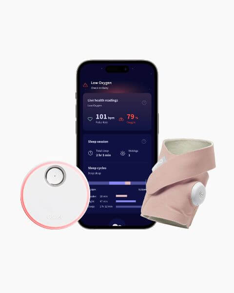 Owlet Medically-Certified Dream Sock® - Dusty Rose