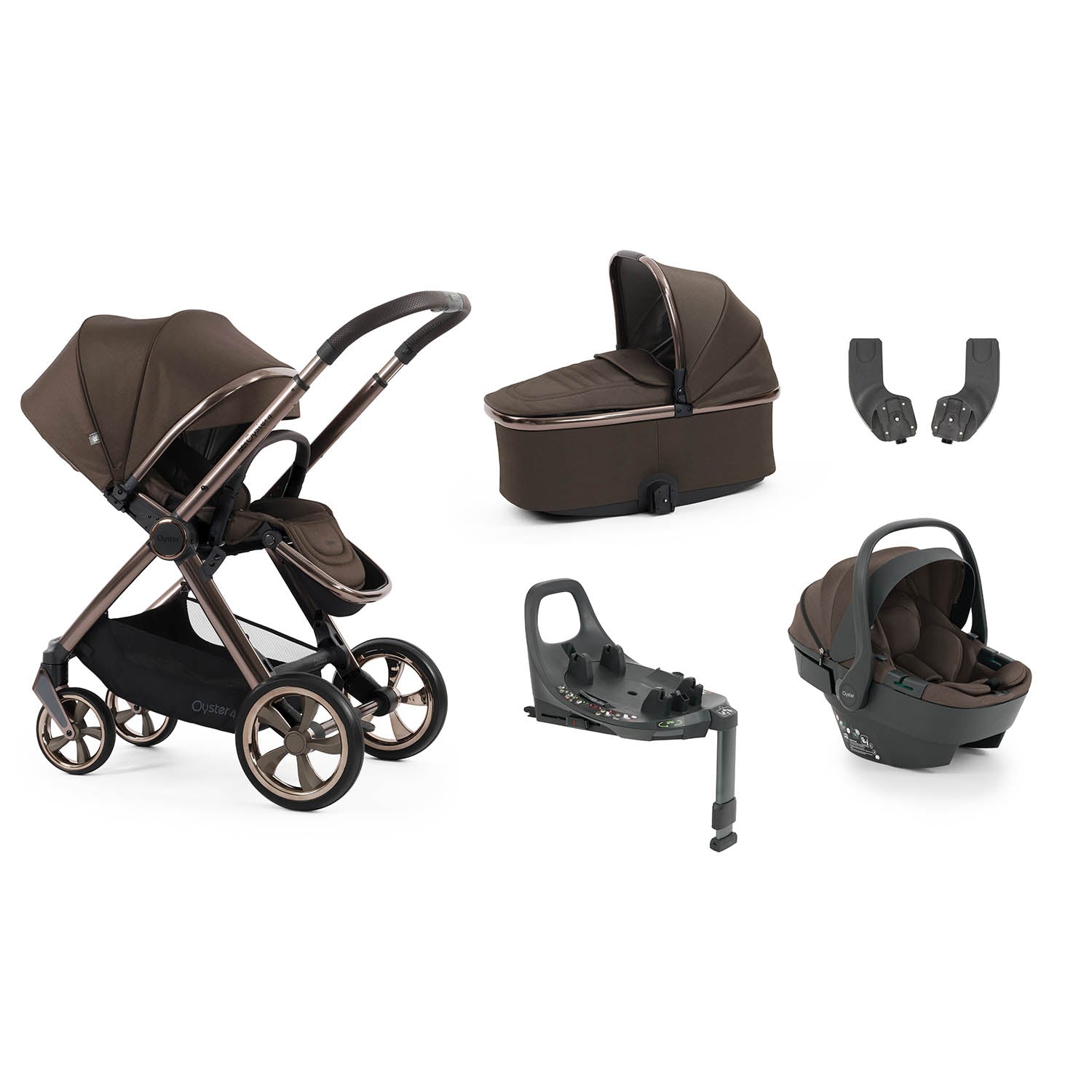 BabyStyle Oyster 4 Essential 5 Piece Capsule 360 Bundle - Chocolate Velvet