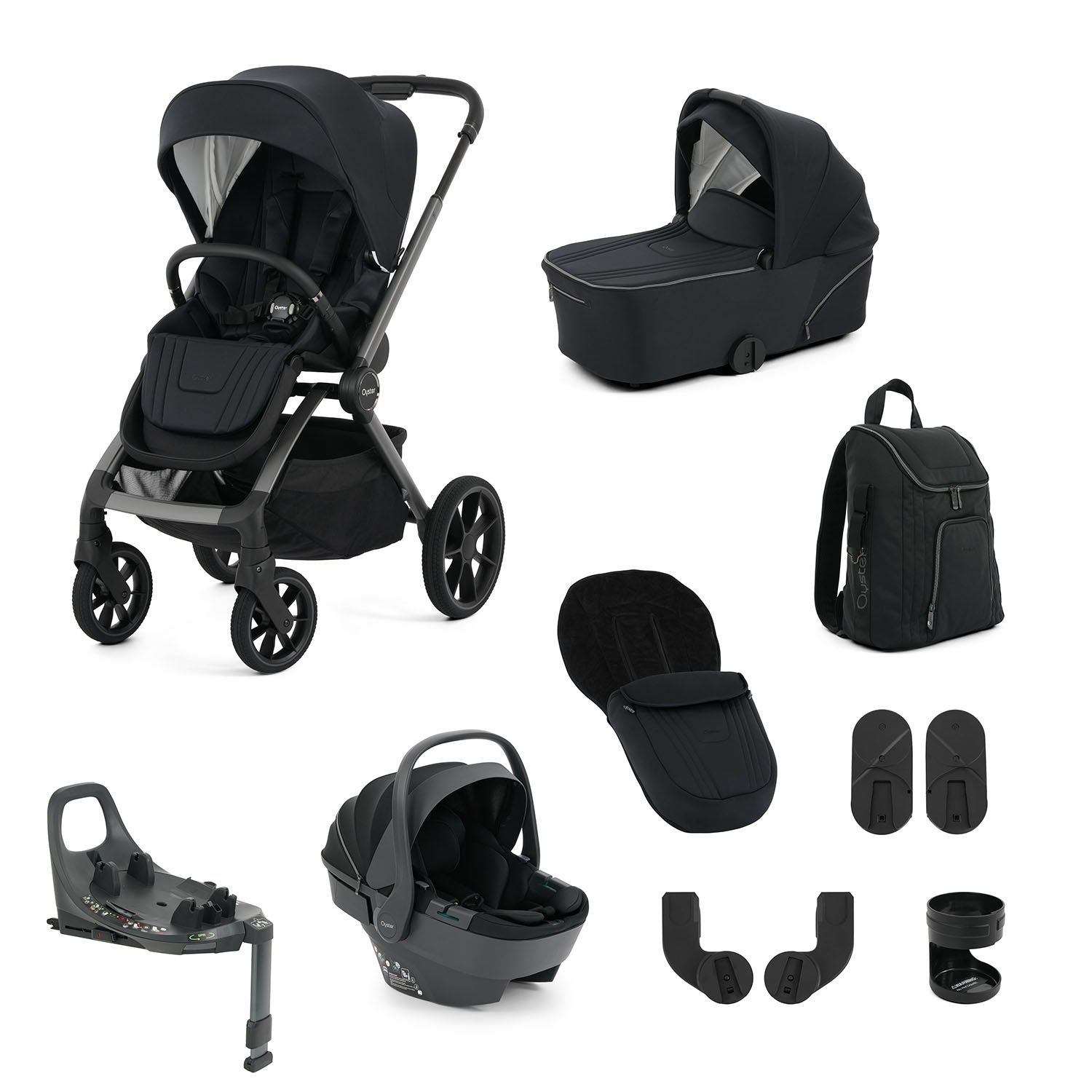 Oyster Vee Luxury Capsule 360 Travel System Bundle - Liquorice