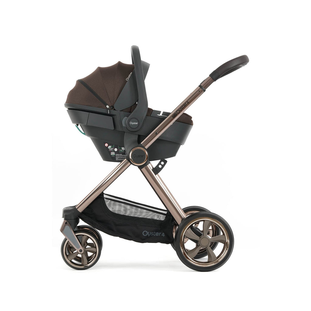 BabyStyle Oyster 4 Essential Baby & Toddler 360 Car Seat Bundle - Chocolate Velvet