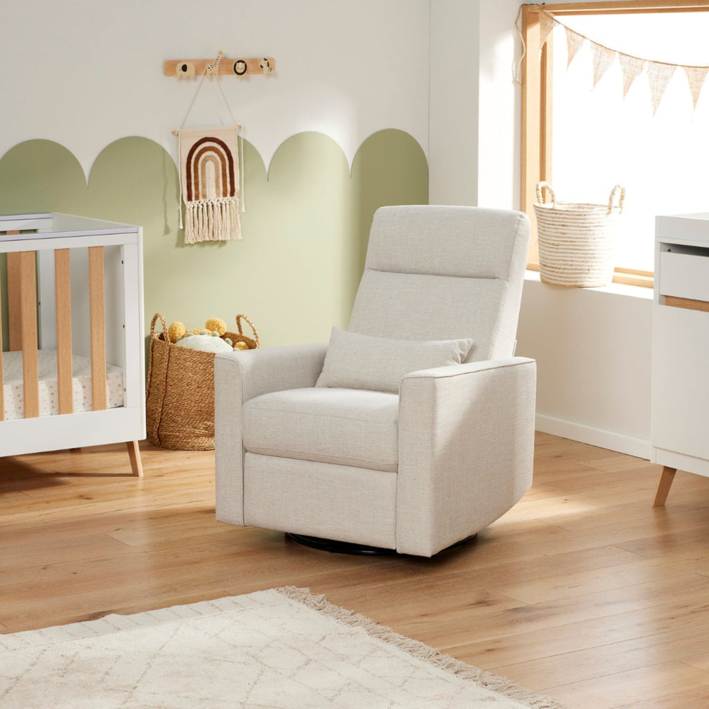 Tutti Bambini Paige Recliner Glider Nursery Chair - Egg Shell