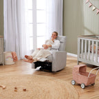 Tutti Bambini Paige Recliner Glider Nursery Chair - Pure Grey