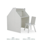 CuddleCo Play House Storage Desk with Easel and Chair - Pebble