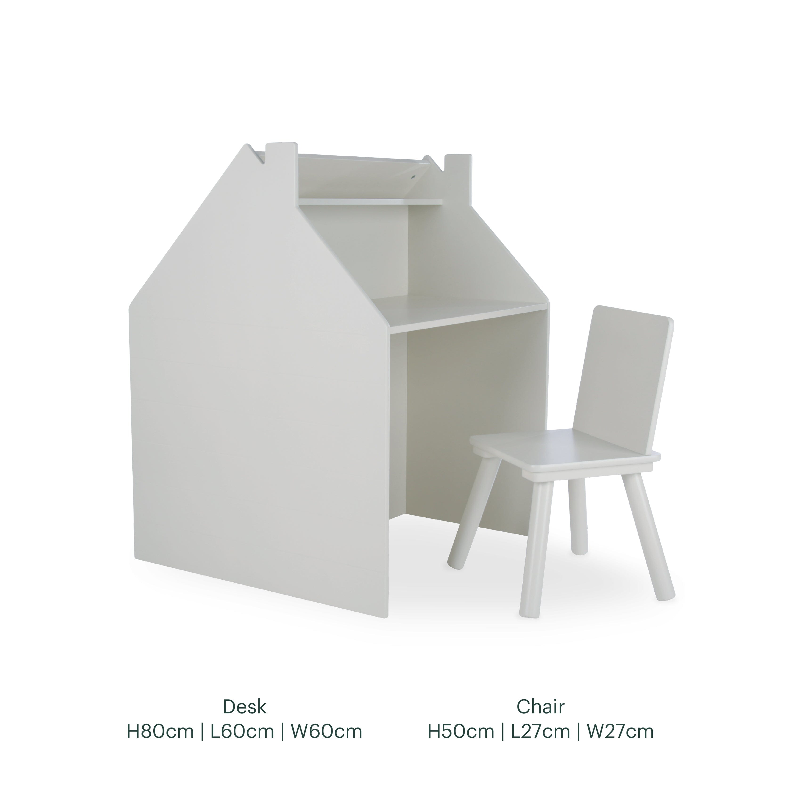 CuddleCo Play House Storage Desk with Easel and Chair - Pebble