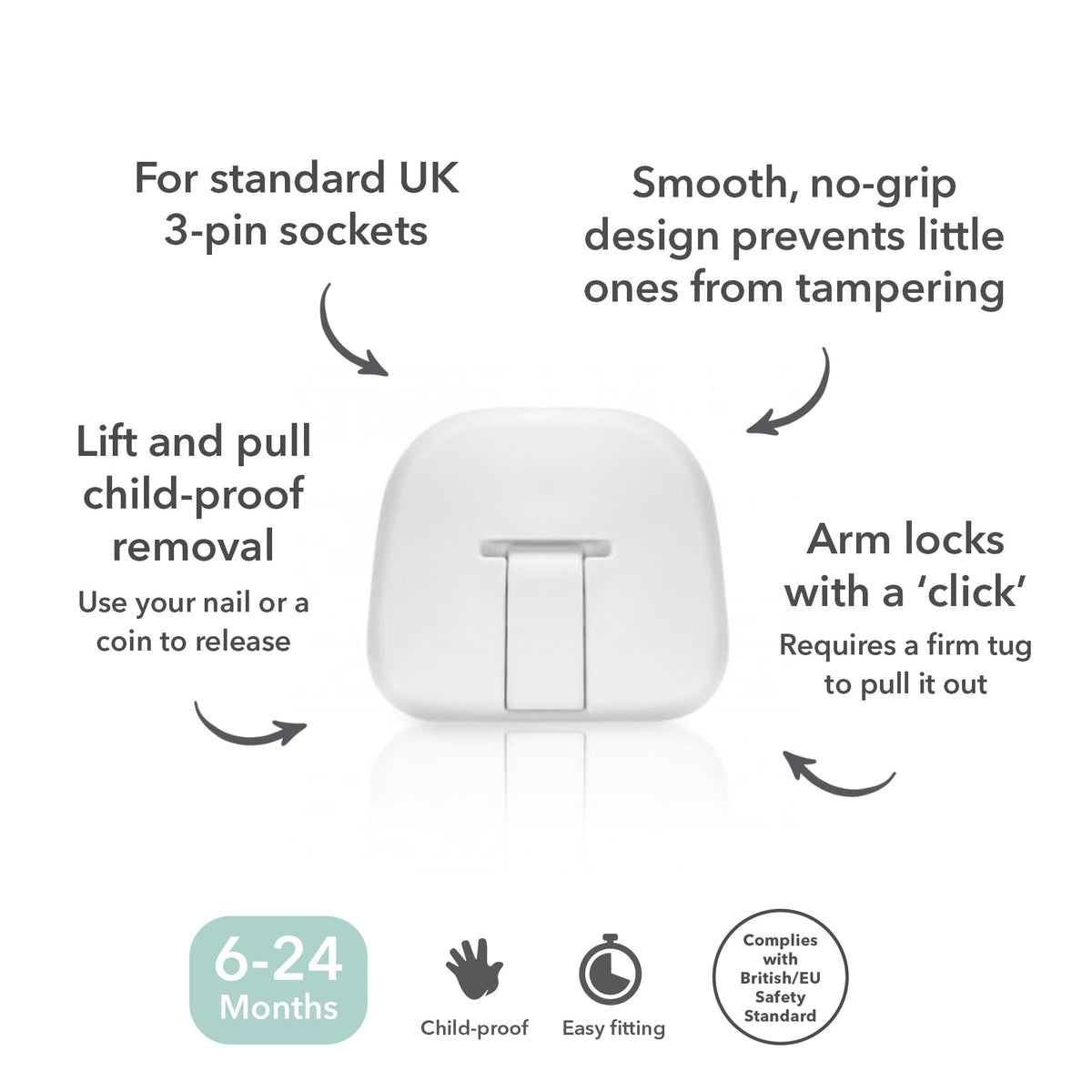Fred Safety Plug Socket Cover (x6)