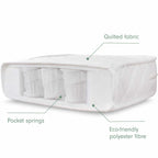 Tutti Bambini Pocket Sprung Cot Bed Mattress (70 x 140 cm) - White