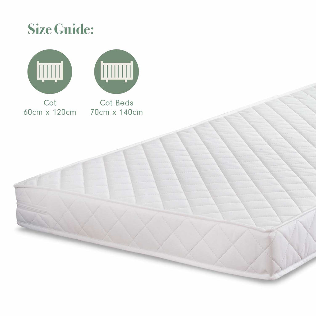 Tutti Bambini Pocket Sprung Cot Mattress (60 x 120 cm) - White