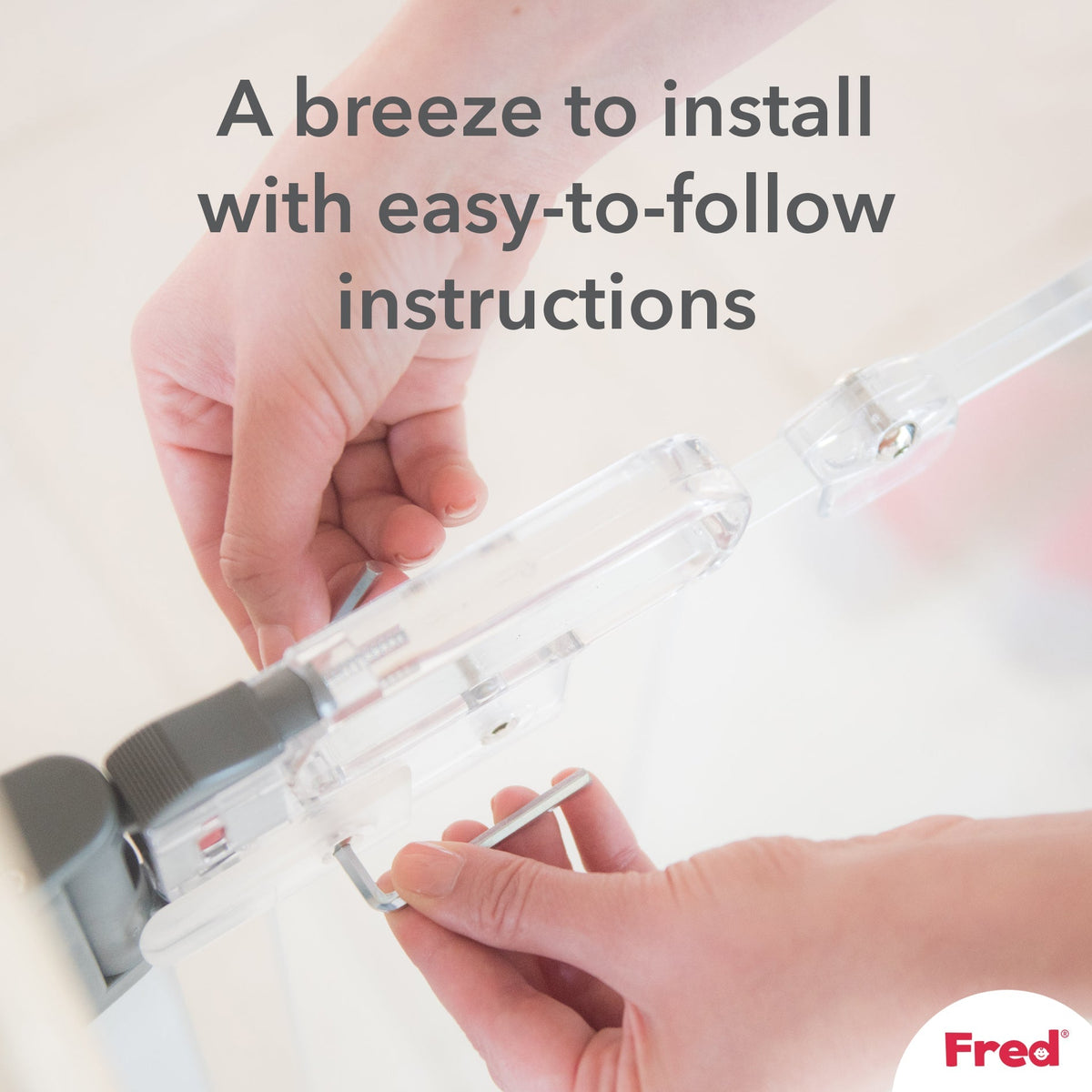 Fred Safety Pressure Fit Clear-View Stairgate