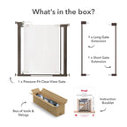 Fred Safety Pressure Fit Clear-View Stairgate