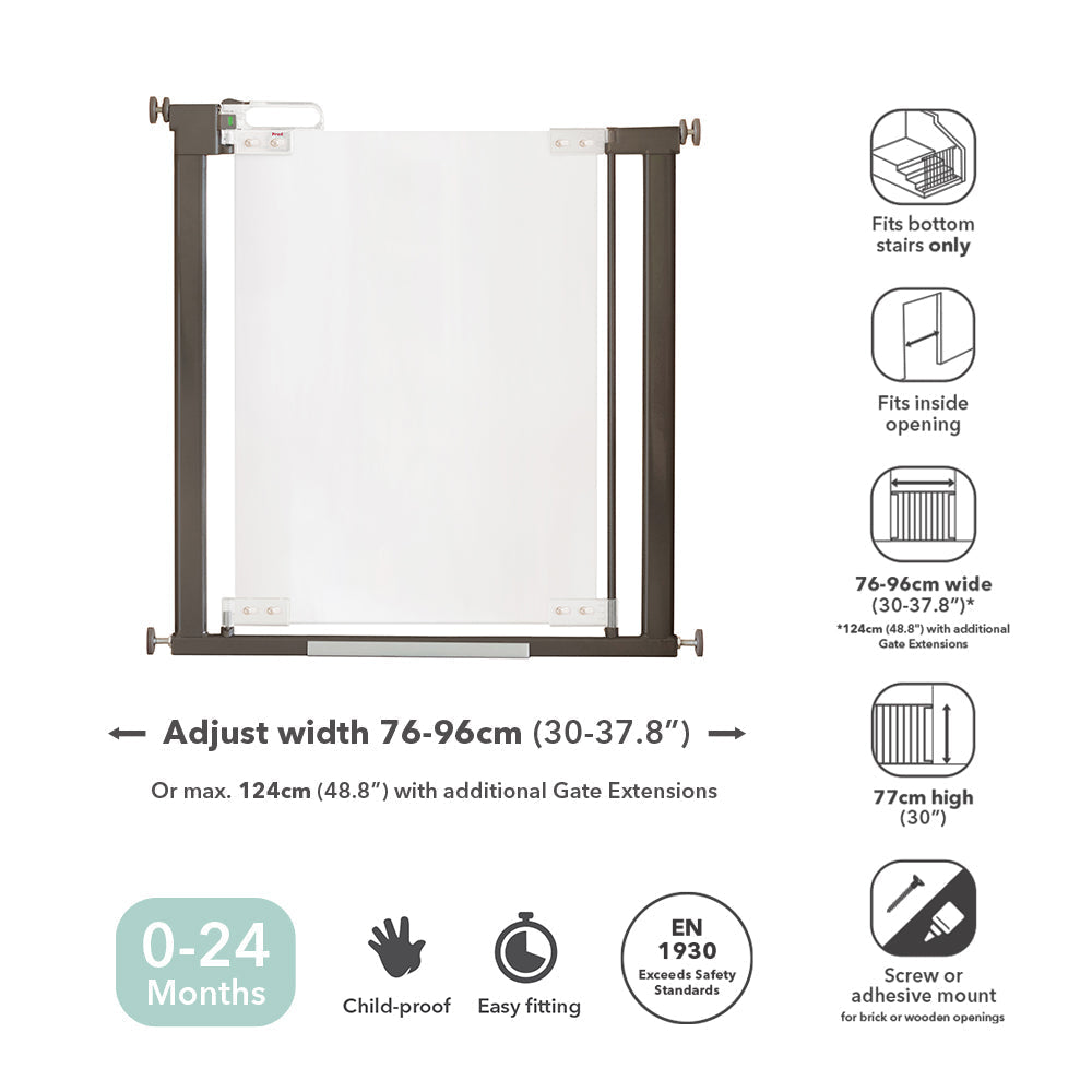 Fred Safety Pressure Fit Clear-View Stairgate