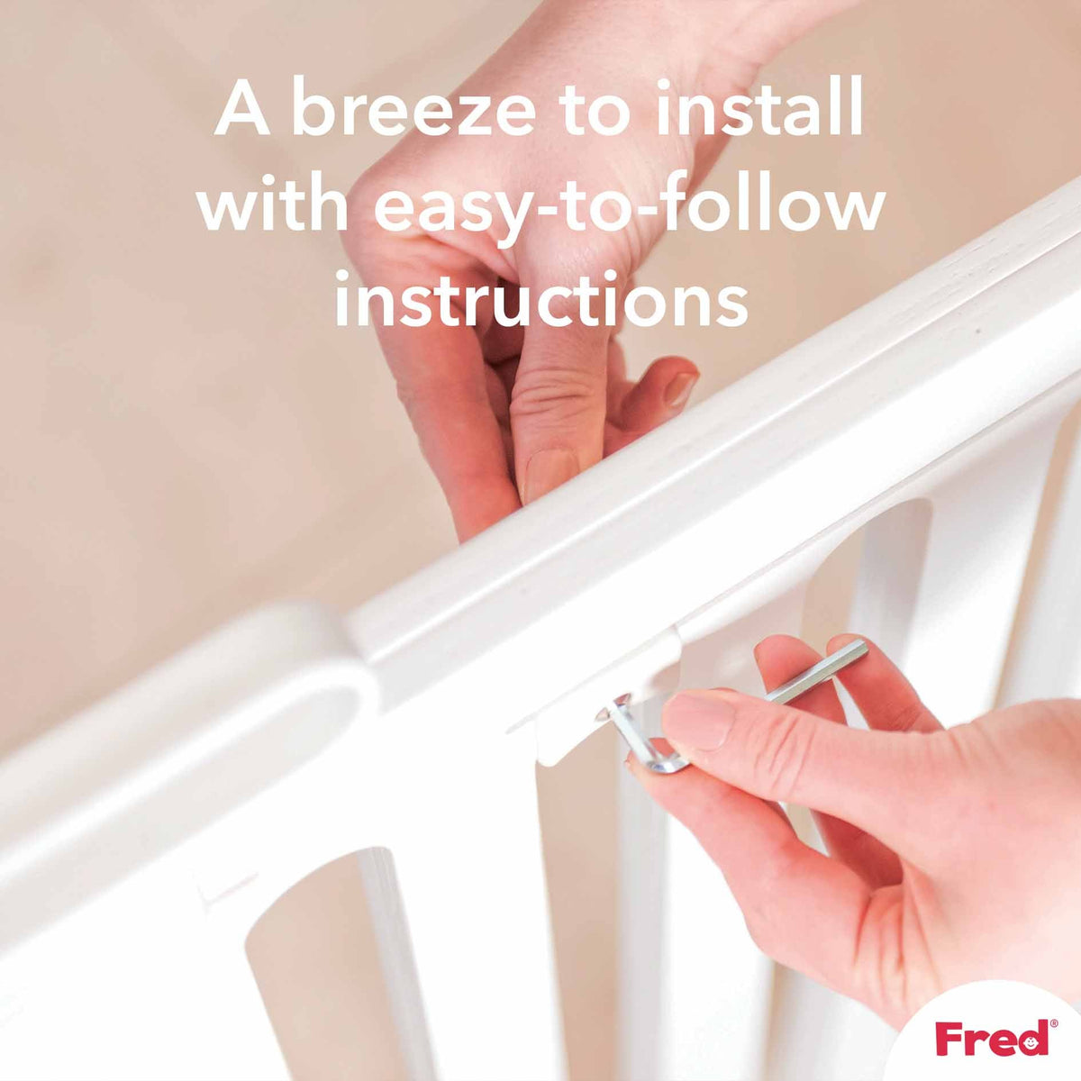 Fred Safety Pressure Fit Wooden Stairgate