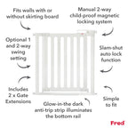Fred Safety Pressure Fit Wooden Stairgate