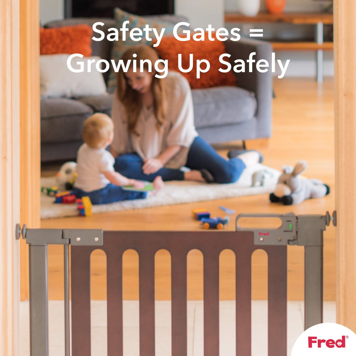 Fred Safety Pressure Fit Wooden Stairgate