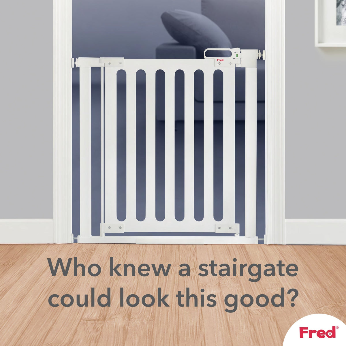 Fred Safety Pressure Fit Wooden Stairgate