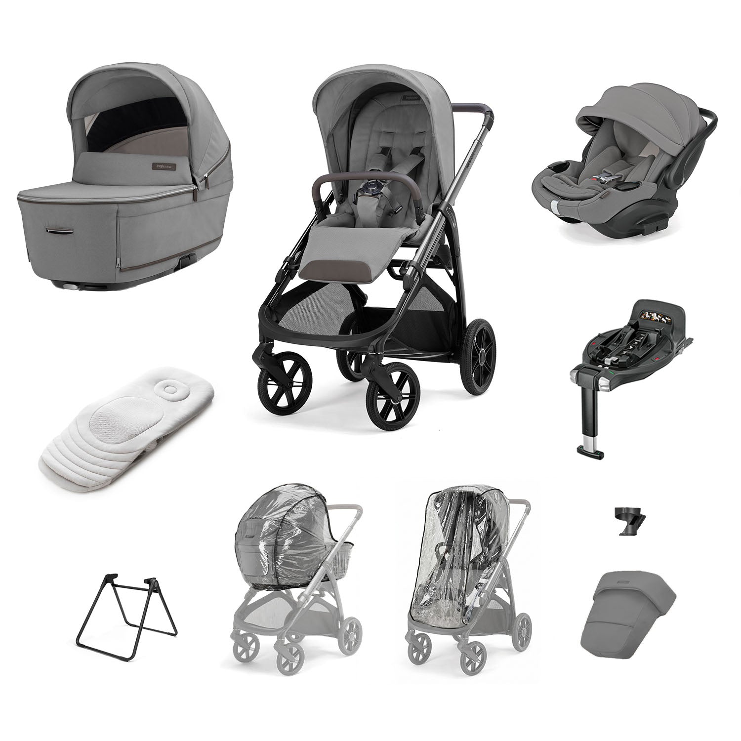 Inglesina Aptica Quattro Travel System - Crystal Grey