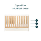Tutti Bambini Riley Mini Cot Bed with Drawer - White & Maple Oak