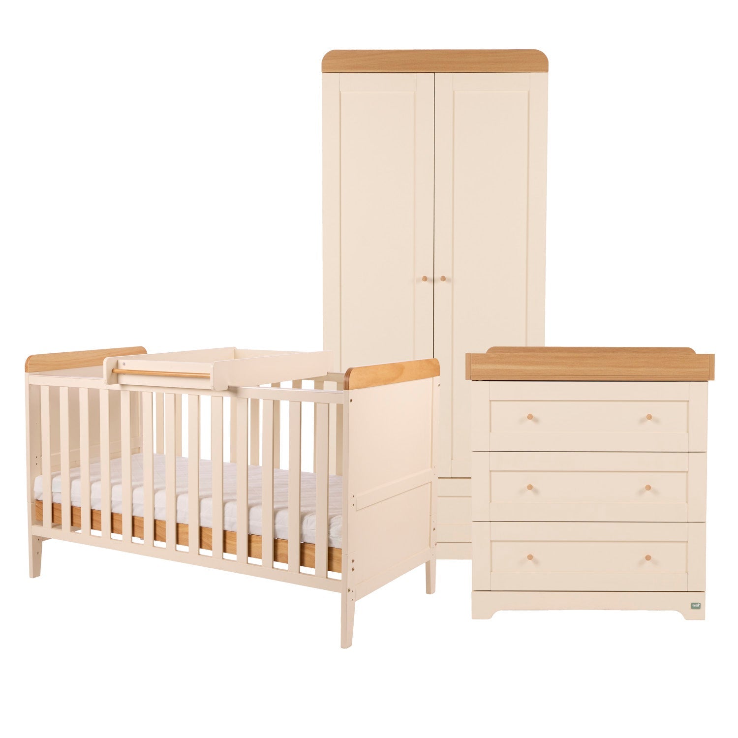Tutti Bambini Rio 3 Piece Room Set - Cashmere/Honey Oak