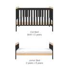 Tutti Bambini Rio 3 Piece Room Set - Honey Oak & Slate Grey