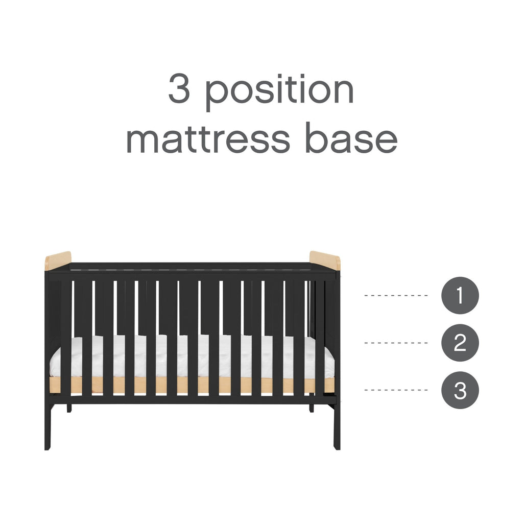 Tutti Bambini Rio 3 Piece Room Set - Honey Oak & Slate Grey