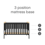 Tutti Bambini Rio 3 Piece Room Set - Honey Oak & Slate Grey