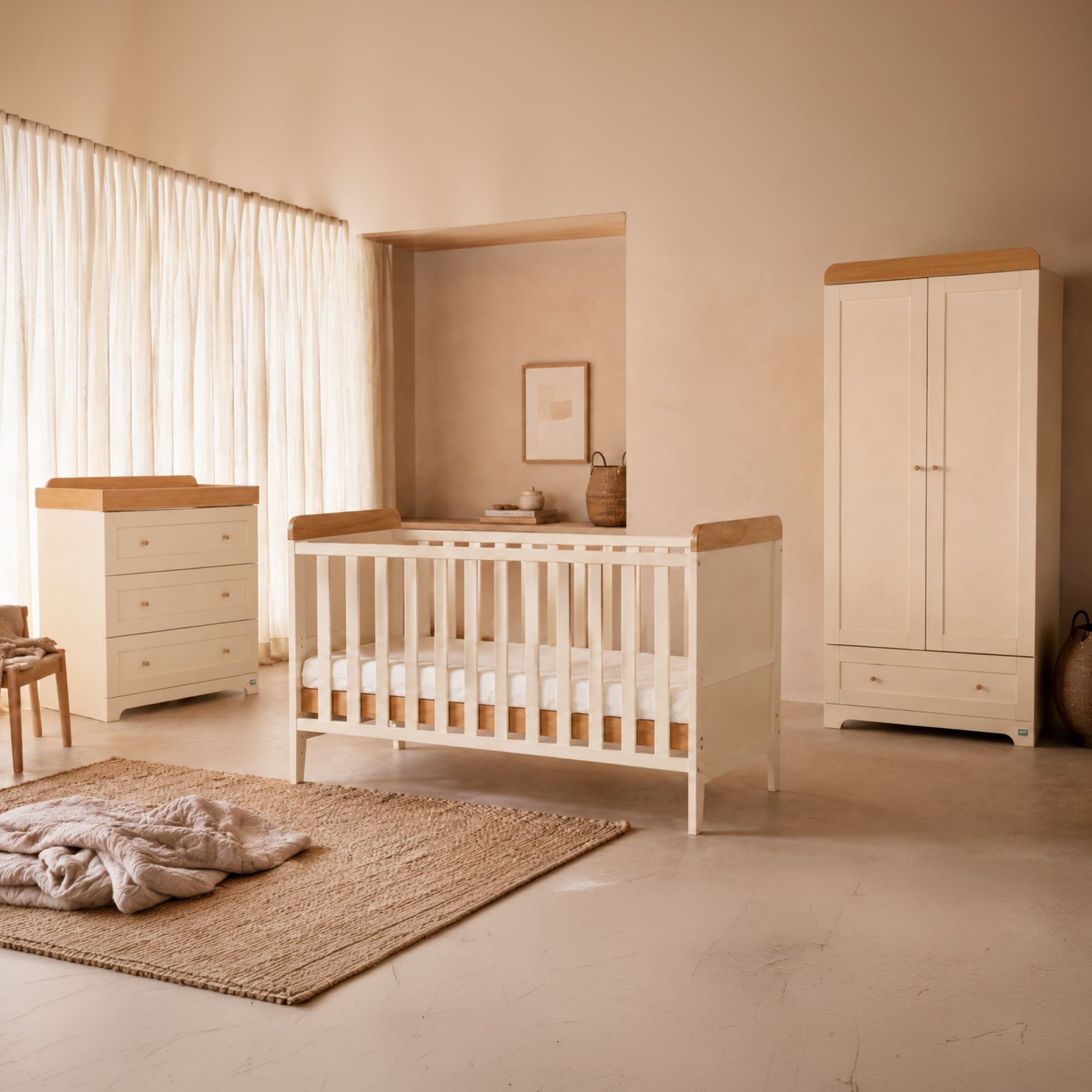 Tutti Bambini Rio 3 Piece Room Set - Cashmere/Honey Oak