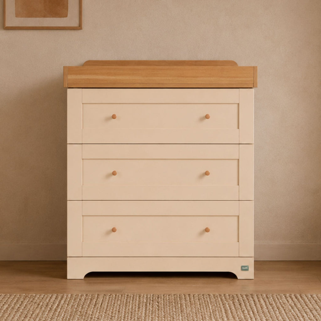 Tutti Bambini Rio Chest Changer - Cashmere/Honey Oak