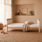 Tutti Bambini Rio Cot Bed with Cot Top Changer & Mattress - Cashmere/Honey Oak