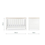 CuddleCo Burford 3 Piece Nursery Furniture Set - White & Oak