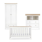 CuddleCo Burford 3 Piece Nursery Furniture Set - White & Oak